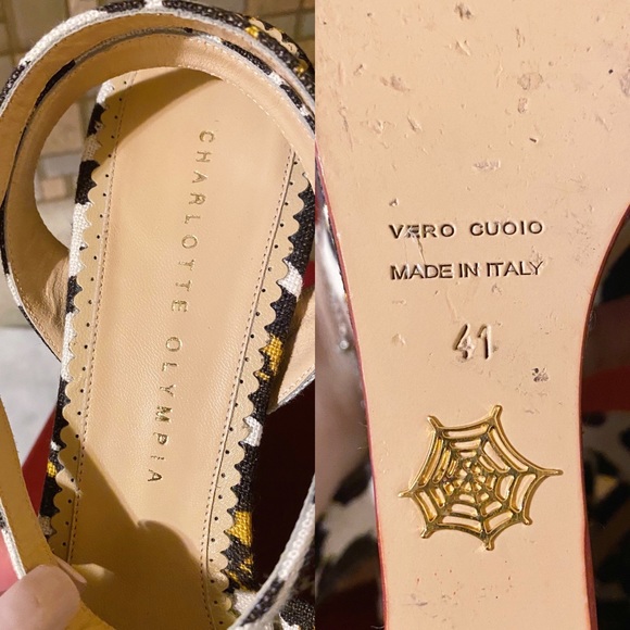 Authentic Charlotte Olympia STUNNING Miranda Bow Platform Leopard Wedges - Picture 12 of 12